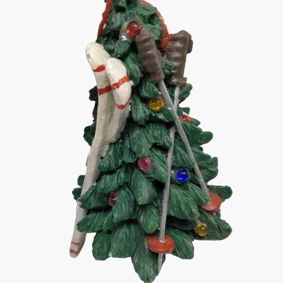 Skier Christmas Tree Ornament Skiing Winter Sports Skis Poles Goggles Mittens - Picture 4 of 6